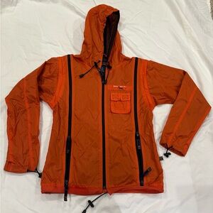 Vintage Triple 5 Soul NYC Orange Jacket Small windbreaker Multiple Zipper